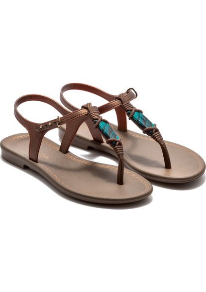 Cacau Rustica Kadın Parmak Arası Sandalet Bronz 35/40