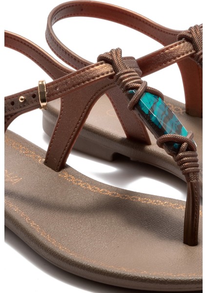 Cacau Rustica Kadın Parmak Arası Sandalet Bronz 35/40