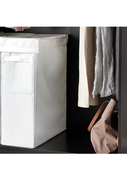 Beyaz 80 lt Çamaşır Sepeti ve 65 cm Çamaşırlık, Pratik ve Şık Tasarım