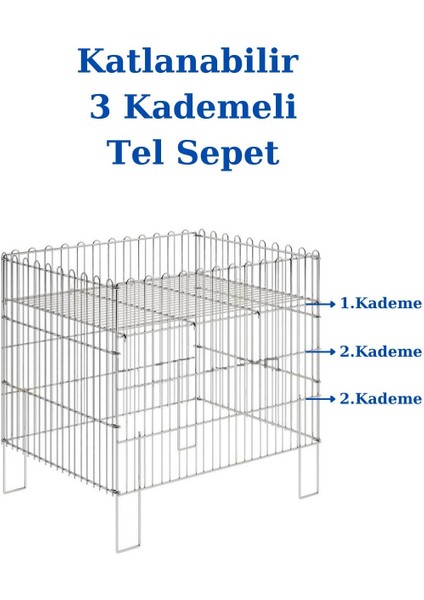 Katlanabilir Metal Sepet, Çok Amaçlı, Dayanıklı ve Hafif, Bej Renk, 70 L fiyatları