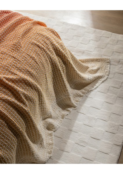 Lunevere Çift Kişilik %100 Pamuk Yatak Örtüsü - Turuncu modelleri