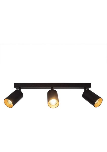 3 x 7 Watt Günışığı Alüminyum Kasa Dekoratif Iç Mekan Tavan ve Duvar Spotu 3 Spotlu GU10 Duy Armatü