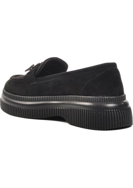Siyah Süet Kadın Loafer Ayakkabı fırsatları