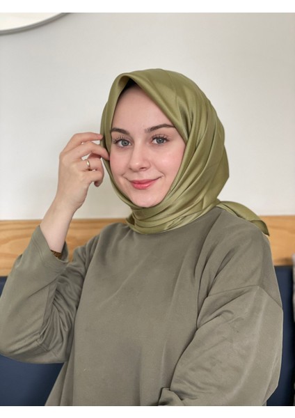 Fıstık Yeşili Siyane Scarf Kristal Eşarp