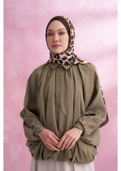 Kahve Armanda Multi Leopar Desen Vual Şal fiyatları