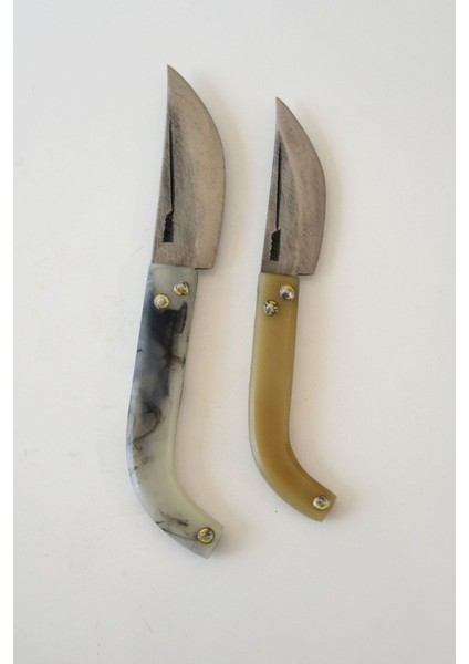 El Yapımı Çok Renkli Dövme Çelik 2'li Av ve Çoban Bıçağı Seti, 19-23 cm fiyatları