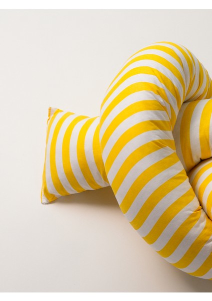 Sarı Beyaz Renkli Çizgili Çok Amaçlı U Şekilli Sosis Yastık fırsatları