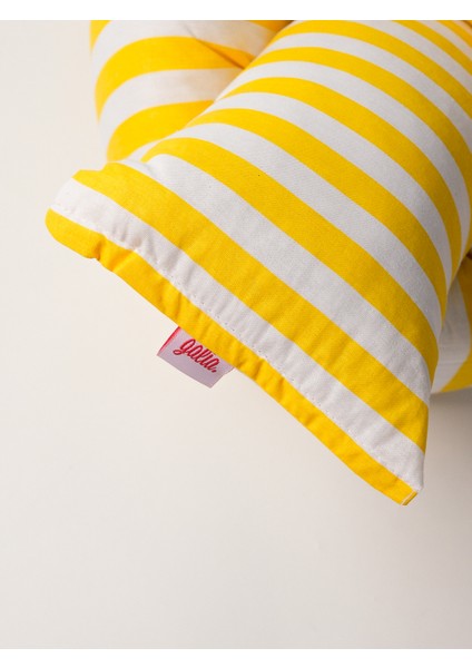 Sarı Beyaz Renkli Çizgili Çok Amaçlı U Şekilli Sosis Yastık indirimleri