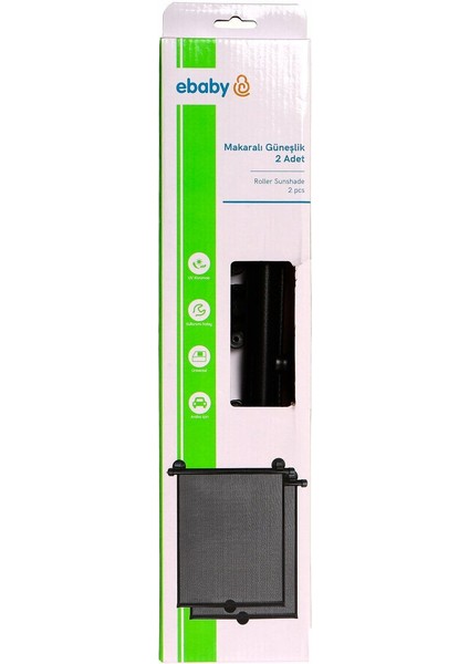 Bebeğinizi Güneşten Koruyan Araba Şemsiyesi 2'li SetTR- Menşeili indirimleri
