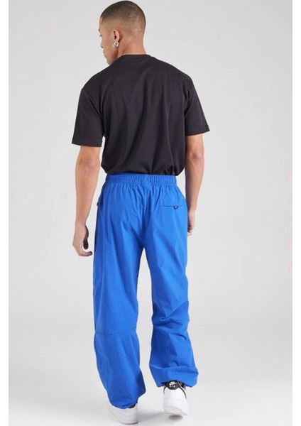 Tech Woven Oversized Pants Flat Pewter Paraşüt Kumaş Erkek Oversize Bol Kesim Eşofman Altı Sax Mavi