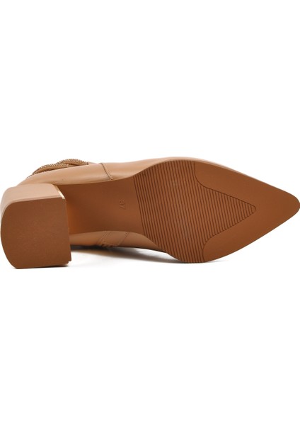 Nude Nut Içi Polarlı Topuklu Kadın Topuklu Bot indirimleri