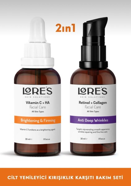 Cilt Set - Retinol + Collagen Vita-A+ Vitamin C Serum