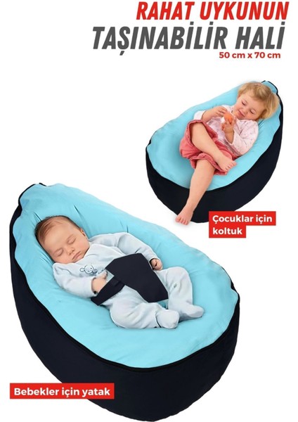 Bebek Sallanan Yatağı Yıkanabilir Kılıf - Mavi, 2 Yıl Garantili, Taşıma Kapasitesi: 9-25 kg