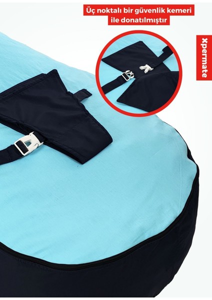 Bebek Sallanan Yatağı Yıkanabilir Kılıf - Mavi, 2 Yıl Garantili, Taşıma Kapasitesi: 9-25 kg