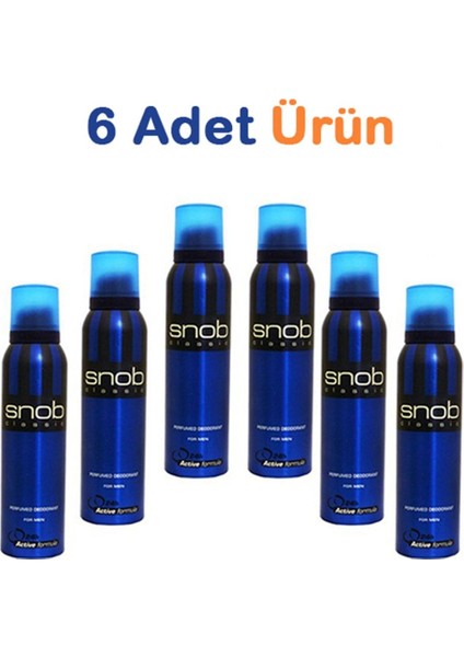 For Men Classic Deodorant 150ML 6 Adet