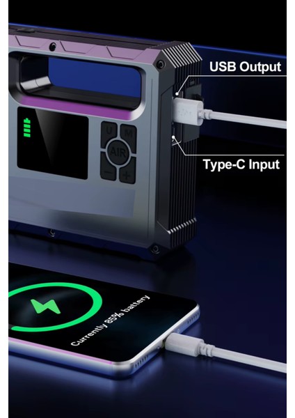 HP-M01 Jump Starter 16000MAH Akü Takviye Cihazı Lastik Şişirme Kompresör Lamba Powerbank Çanta fiyatları