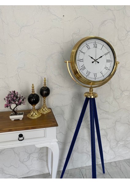 150 cm Dekoratif Tripod Ayaklı Tüm Aksamları Metal Gold Kaplama Saat modelleri
