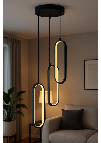 LED Avize Yağmur Modern Sarkıt Linear Aydınlatma Sarkıt Avize 4000K 3 Yıl Garantili % 80 Tasarruflu