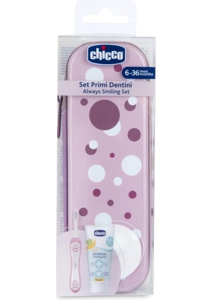 Chicco Diş Fırçası Seti 6+ Ay Lila