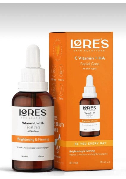 Vitamin C Cilt Tonu Sabitleyici Parlatıcı Yenileyici Serum 30ML