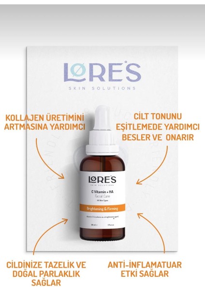 Vitamin C Cilt Tonu Sabitleyici Parlatıcı Yenileyici Serum 30ML modelleri