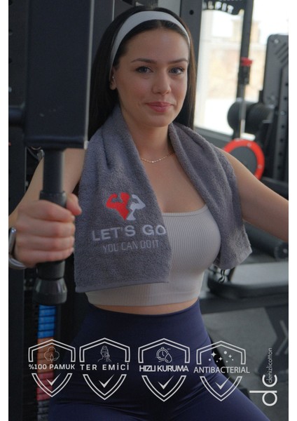 Nakışlı Spor Havlusu, Ter Emici Spor Havlusu, Fitness Havlusu, Antrenman Havlusu