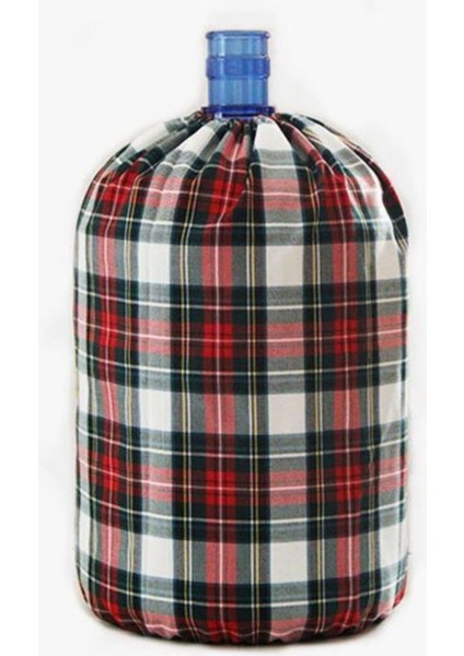 Beyaz ve yeşil ekoseli damacana kılıfı, şık ve kullanışlı tasarım, 40x40 cm fiyatları