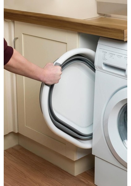 Katlanabilir Silikon Çamaşır Sepeti & Akordiyon Katlanır Sepet 27 Lt