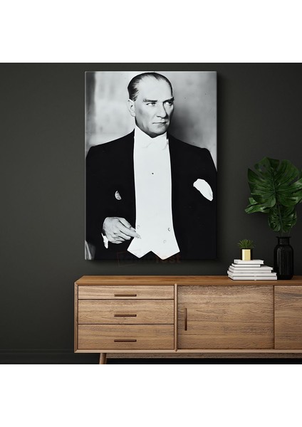 Smokinli Atatürk - Resmi Gala Portresi Kanvas Tablo