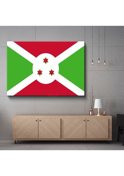 Burundi Bayrağı - Kanvas Tablo
