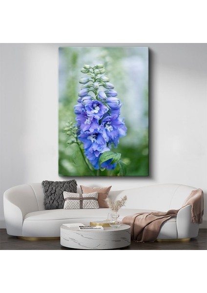 Mavi Hezaren Çiçeği - Doğal Bahçe Çiçeği Kanvas Tablo
