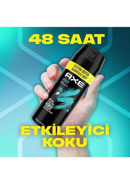 Erkek Sprey Deodorant Apollo 48 Saat Etkileyici Koku 200 ml X3