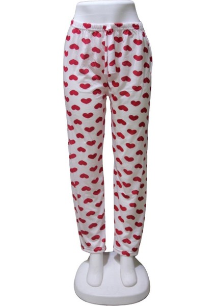 Süprem Kurdele Bel Detaylı Baskılı Cepsiz Kadın Pijama ALTI1002