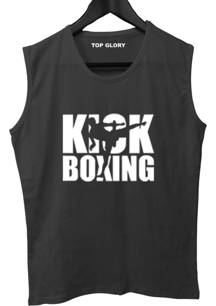 Kick Boks Kolsuz Sporcu T-Shirt Tank Top Sporcu Fitness Atlet