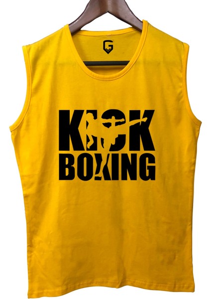 Kick Boks Kolsuz Sporcu T-Shirt Tank Top Sporcu Fitness Atlet