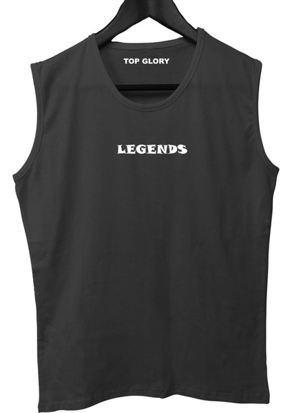Legends Baskılı Kolsuz Sporcu T-Shirt Tank Top Sporcu Fitness Atlet
