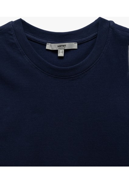 Pamuklu Kısa Kollu Bisiklet Yaka Basic Erkek Slim Fit Tişört modelleri