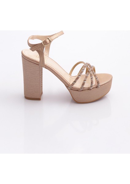 PM08-K2043 Kadin Kalin Topuklu Abiye Ayakkabi