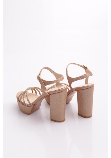 PM08-K2043 Kadin Kalin Topuklu Abiye Ayakkabi modelleri