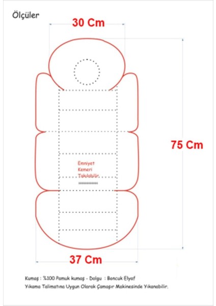 Gri Bebek Arabası Koltuğu - Yumuşak ve Konforlu - Türkiye'de Üretilmiştir. indirimleri