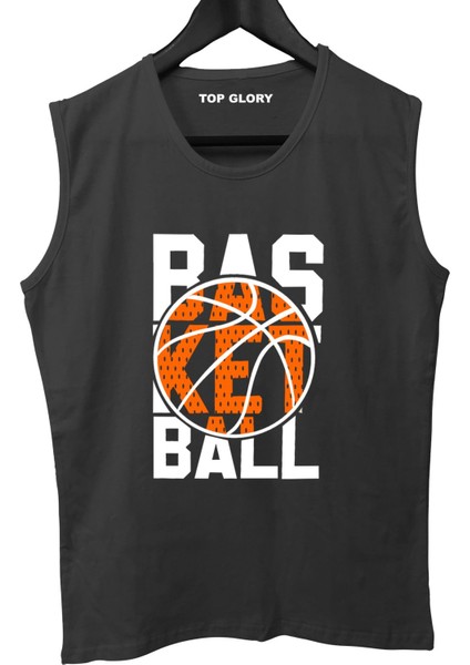 Basketbol Baskılı Kolsuz Sporcu T-Shirt Tank Top Sporcu Fitness Atlet