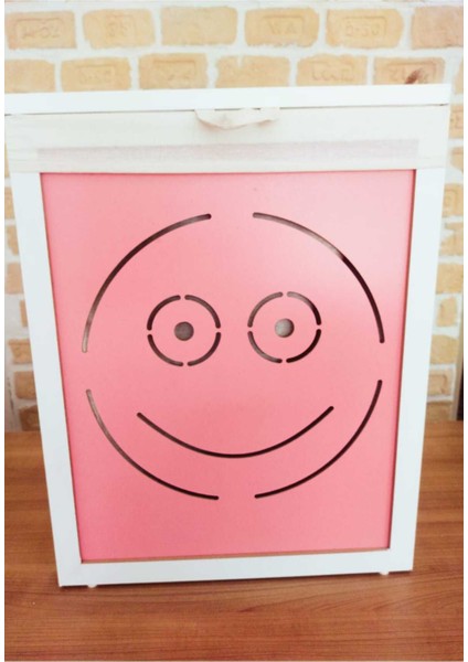 Ahşap pembe saklama sepeti, şık ve pratik oyuncak ve çamaşır düzenleyici fiyatları