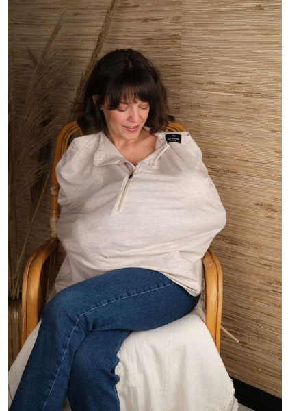 Pamuklu Bebek Arabası Örtüsü ve Emzirme Örtüsü - Bej fırsatları