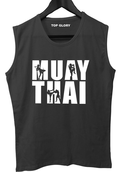 Muay Thai Kolsuz Sporcu T-Shirt Tank Top Sporcu Fitness Atlet