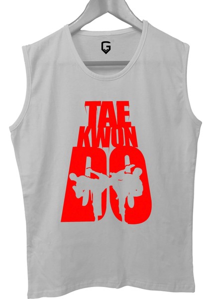 Taekwondo Baskılı Kolsuz Sporcu T-Shirt Tank Top Sporcu Fitness Atlet