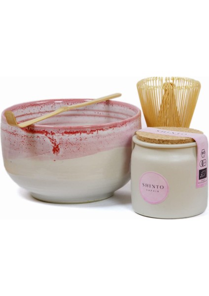Platin Matcha Çay Seti, Organik Japon Seremonisi Tozu, Uji’den Elle Toplanmış Matcha, El Yapımı Kase, Bambu Süpürge ve Kaşık