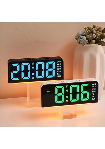Hafif ve Şık Dijital Alarm Saati, 4 Seviyeli Parlaklık Ayarları, USB Güçlü, 12/24 Saat LED Saat, Ya fiyatları