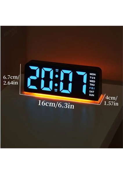 Hafif ve Şık Dijital Alarm Saati, 4 Seviyeli Parlaklık Ayarları, USB Güçlü, 12/24 Saat LED Saat, Ya modelleri
