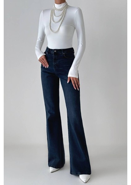 7746 Flare Kadın Jean Pantolon