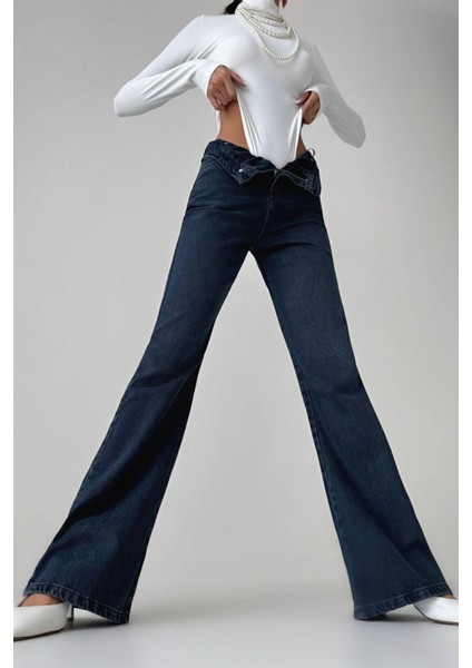 7746 Flare Kadın Jean Pantolon modelleri